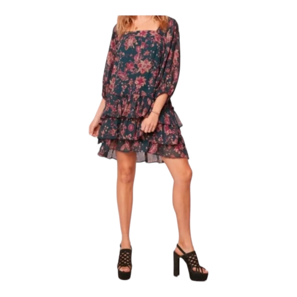 Band of the Free Mandy‎ Dress Pine Berry Paisley Medium Boho NWT